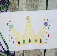 Mardi Gras Crown Machine Embroidery Design